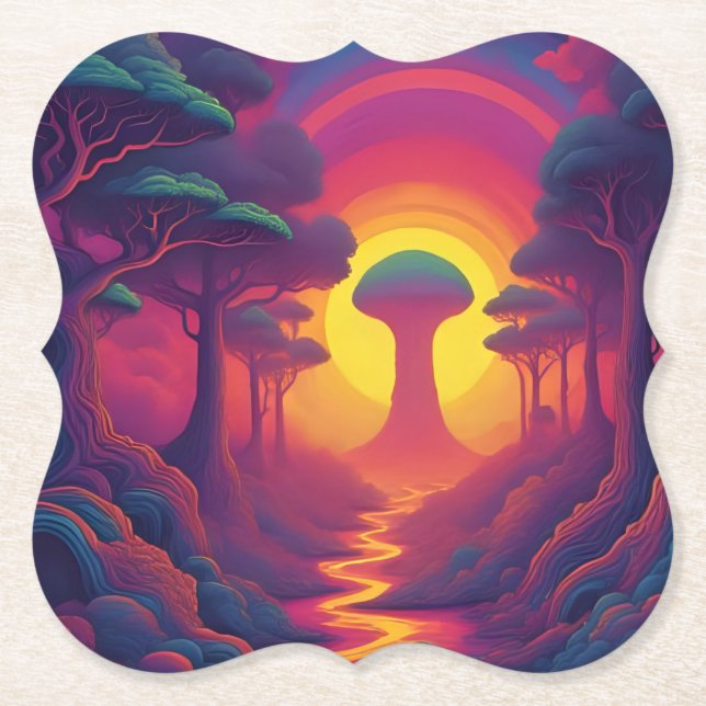 Posavasos De Papel Beginning of The Fall Art (Anverso)