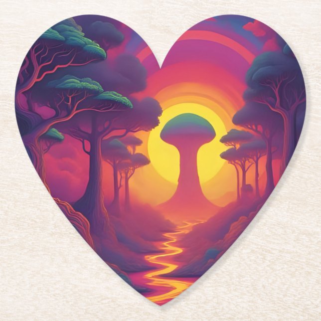 Posavasos De Papel Beginning of The Fall Art (Anverso)