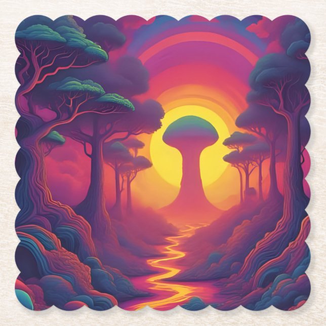 Posavasos De Papel Beginning of The Fall Art (Anverso)