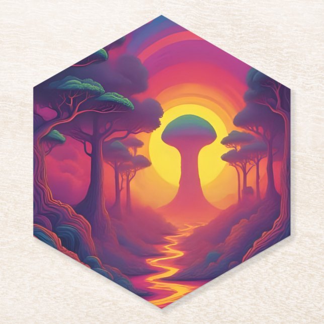 Posavasos De Papel Beginning of The Fall Art (Anverso)