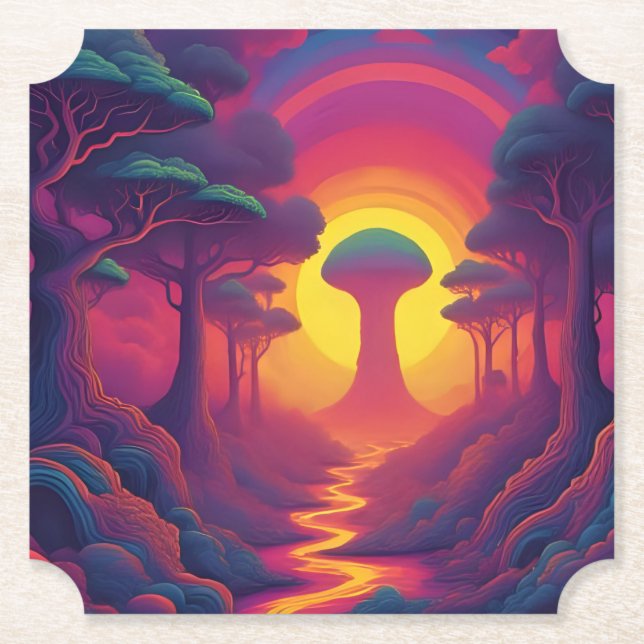 Posavasos De Papel Beginning of The Fall Art (Anverso)