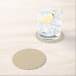 Posavasos De Papel Beige Champán<br><div class="desc">El beige champán es una mezcla suave y pálida de beige y dorado claro, besada con sutiles matices de amarillo cálido o rosa. Inspirado en la elegancia atemporal del vino espumoso, este color evoca lujo, sofisticación y celebración. Su brillo discreto lo convierte en un favorito para bodas, eventos corporativos y...</div>