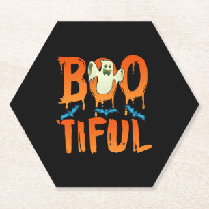 Posavasos De Papel Bella y divertida diversión de un fantasma ingenio