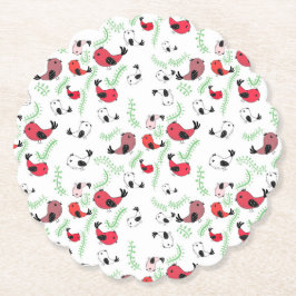 Posavasos De Papel Bellas galletas desechables con temática de aves