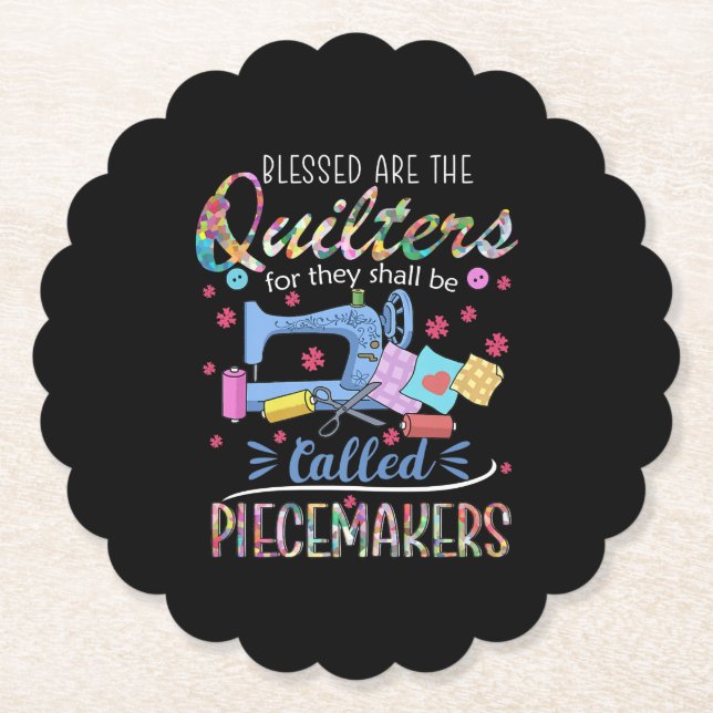 Posavasos De Papel Benditas Quilters Piecemakers Aplastando Ideas De  (Anverso)