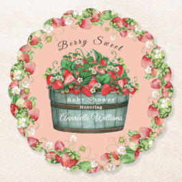 Posavasos De Papel berry dulce baby ducha bebé