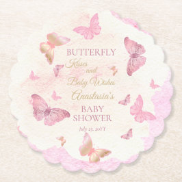 Posavasos De Papel Besos de mariposa y Chica de deseos de bebé Baby S