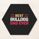 Posavasos De Papel Best Bulldog Dad<br><div class="desc">Best Bulldog Dad</div>