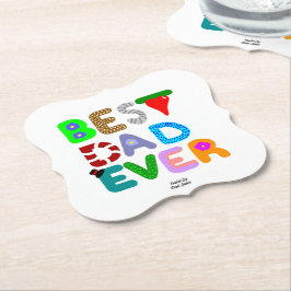 Posavasos De Papel Best Dad Ever Bracket Paper Coaster