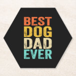 Posavasos De Papel Best dog dad ever<br><div class="desc">Best dog dad ever</div>