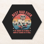 Posavasos De Papel Best Dog Dad Ever Skateboarding Puppy Lover<br><div class="desc">Best Dog Dad Ever Skateboarding Puppy Lover</div>