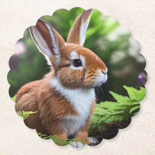 Posavasos De Papel "Betsy the Bunny: un dulce deslumbramiento marrón 