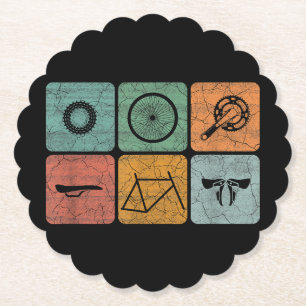 Posavasos De Papel Bicicleta Ciclismo Piezas de bicicleta Vintage Reg