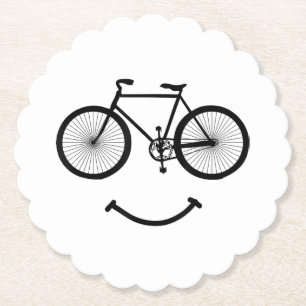 Posavasos De Papel Bicicleta y sonrisa camiseta ciclismo Tee Shirt Bl
