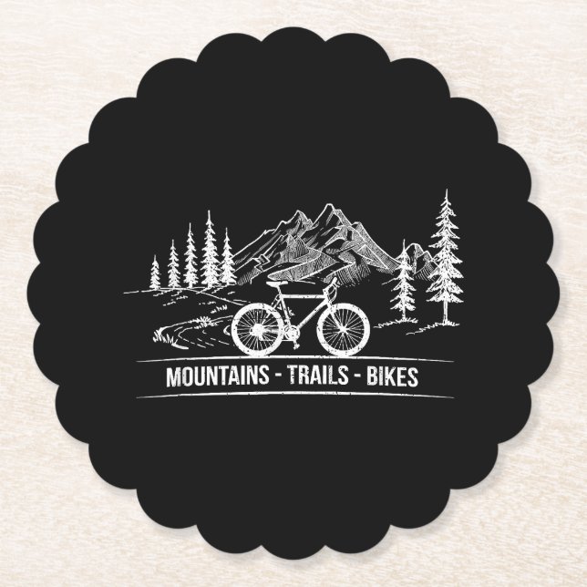 Posavasos De Papel Bicicletas Mountain Trail - Bicicleta ciclista (Anverso)