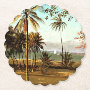 Posavasos De Papel Bierstadt - Escena de Florida, pintura artística f