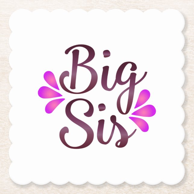 Posavasos De Papel Big Sis (Anverso)