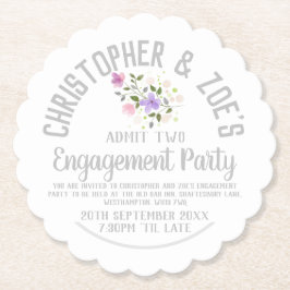 Posavasos De Papel Billete de invitación del Partido de Compromiso