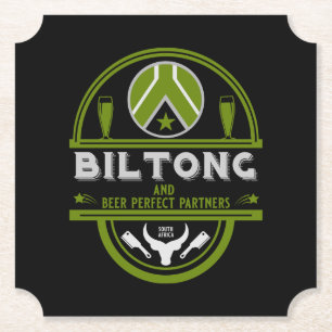 Posavasos De Papel Biltong Y Cerveza