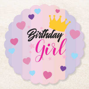 Posavasos De Papel Birthday for little girls paper cloaster