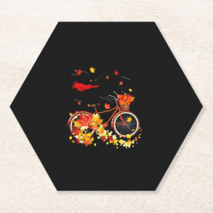 Posavasos De Papel Black Cat Autumn Funny Fall Cyclover