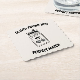 Posavasos De Papel Black Disco Cherry Perfect Match Bachelorette