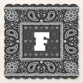 Posavasos De Papel Black Paisley Bandana Birthday Hip Hop Rap Scarf