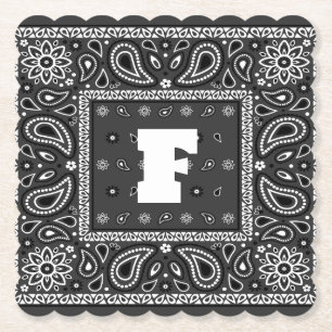 Posavasos De Papel Black Paisley Bandana Birthday Hip Hop Rap Scarf