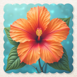 Posavasos De Papel Blaze tropical: El Hibiscus hawaiano
