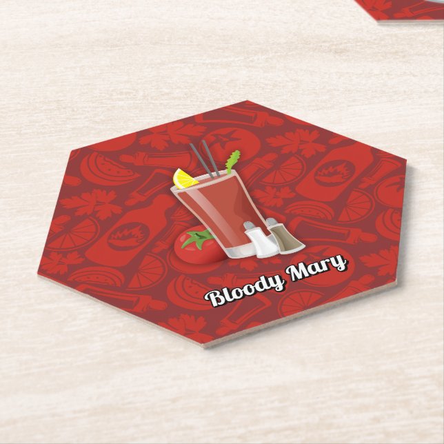 Posavasos De Papel Bloody Mary Cocktail (En perspectiva)