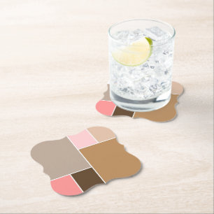 Posavasos De Papel Bloques de color de concha