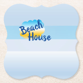 Posavasos De Papel Blue Beach House Paper Coaster