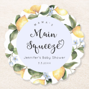 Posavasos De Papel Blue lemon mamas principal chirrido bebé ducha