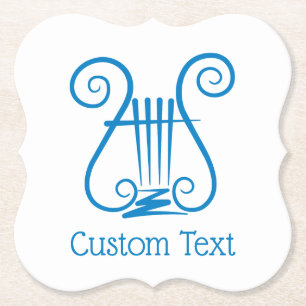 Posavasos De Papel Blue Lyre