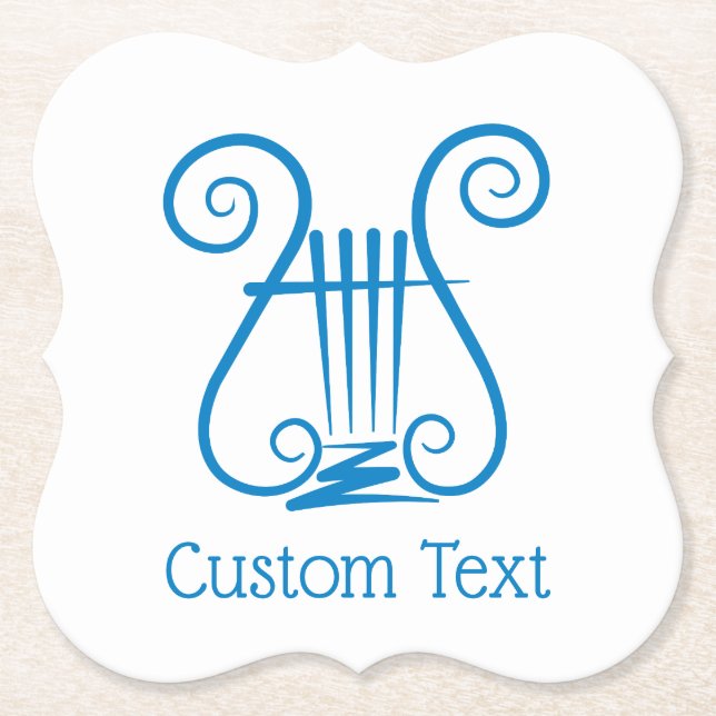 Posavasos De Papel Blue Lyre (Anverso)