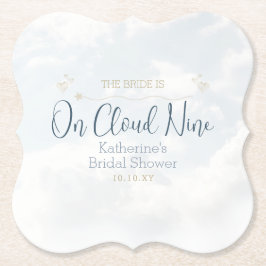 Posavasos De Papel Blue On Cloud Nueve Elegante Fiesta De Ducha Brida