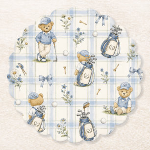 Posavasos De Papel Blue Teddy Bear Country Club Golf