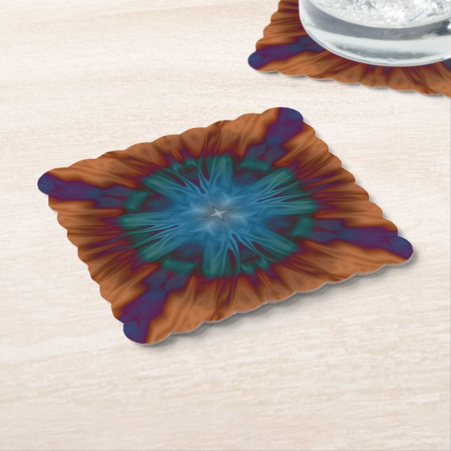 Posavasos De Papel Blues del cobre (En perspectiva)