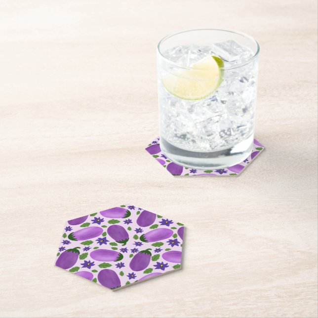 Posavasos De Papel Blush & Bloom Eggplant Collection – Soft Lilac (In situ)