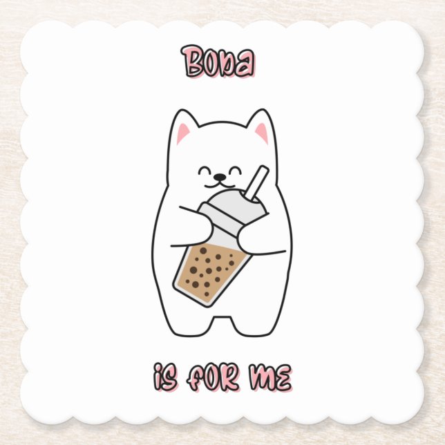 Posavasos De Papel Boba Es Para Mí (Anverso)