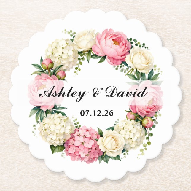 Posavasos De Papel Boda  (Anverso)