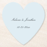 Posavasos De Papel Boda azul pálido claro<br><div class="desc">Boda personalizado azul claro o cualquier ocasión</div>