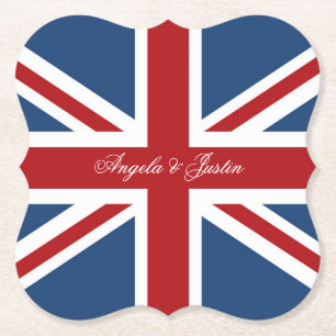 Posavasos De Papel Boda de bandera de la bandera de la bandera de la