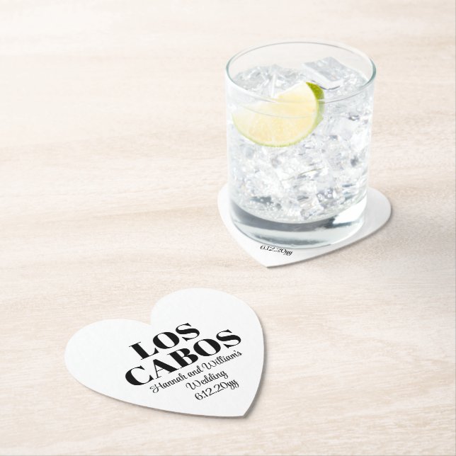 Posavasos De Papel Boda de destino personalizado Bienvenidos a Los Ca (In situ)