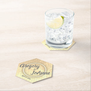 Posavasos De Papel Boda de Honeycomb Abril Reciclable Papel Reaster