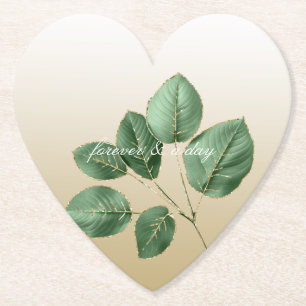 Posavasos De Papel Boda de Rosas de oro de Borgoña deja