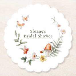 Posavasos De Papel Boda encantada de hongos del bosque
