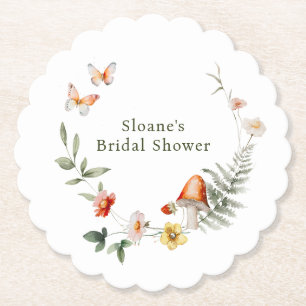 Posavasos De Papel Boda encantada de hongos del bosque