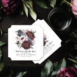 Posavasos De Papel Boda floral romántico de color gótico Raven<br><div class="desc">Este gótico de diseño de boda raven florido presenta un ilustracion acuático sencillo y monótono de un cuervo encaramado en un ramo. Perfecto para un boda de gótico eterno y romántico u otra ocasión especial. Está muy bien adaptado a un evento temido en otoño o a un evento de invierno...</div>