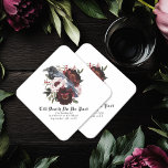 Posavasos De Papel Boda floral romántico de color gótico Raven<br><div class="desc">Este gótico de diseño de boda raven florido presenta un ilustracion acuático sencillo y monótono de un cuervo encaramado en un ramo. Perfecto para un boda de gótico eterno y romántico u otra ocasión especial. Está muy bien adaptado a un evento temido en otoño o a un evento de invierno...</div>